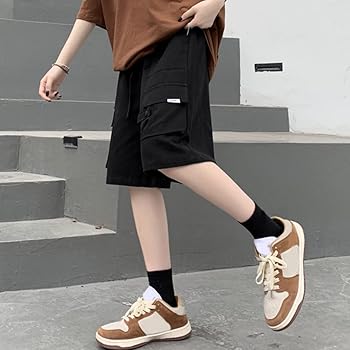Linsennia Cargo Shorts for Women High Waisted Cotton Baggy